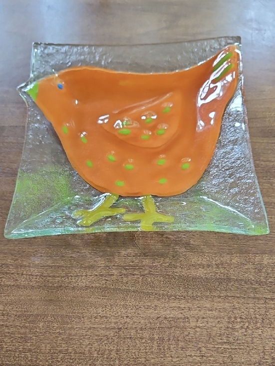 Foreside Home & Garden Other - Foreside Home & Garden Fused Glass Bird Dish